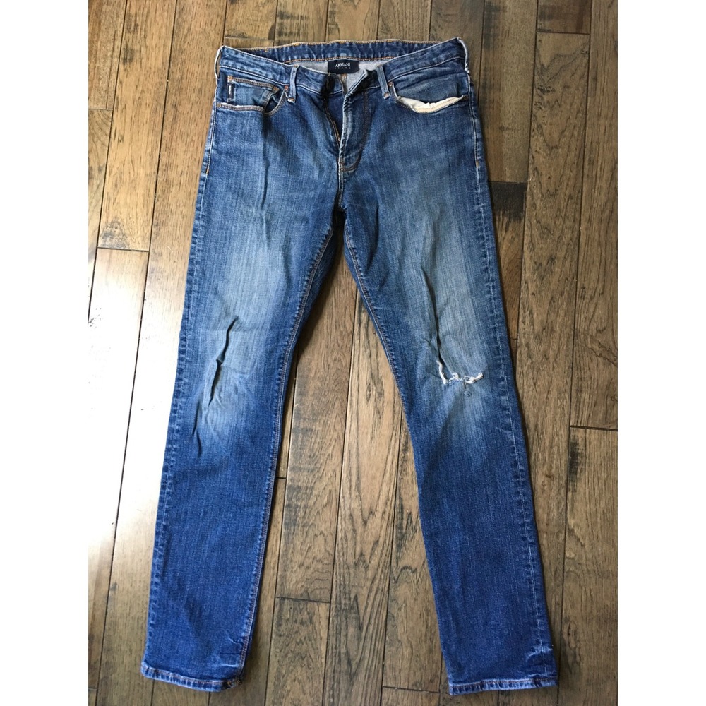 Armani Jeans J06 Slim Fit Mens Blue Denim Jeans 30x30 7V6J06 6D31Z Medium Wash